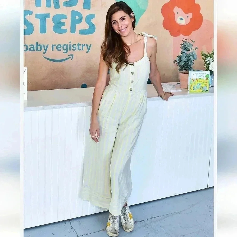 Ann Taylor Loft Yellow Stripe Pant Jumpsuit